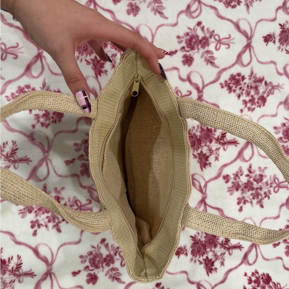 Source Unknown Beige Woven Tote - image 2